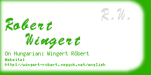 robert wingert business card